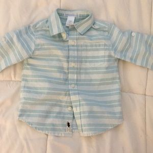 Janie & Jack little boys dress shirt size 12-18 ms